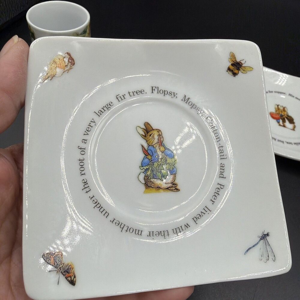 2010 Peter Rabbit Tea Party Set for Two Beatrix Potter. Made/England. Good Cond. - Picture 5 of 16
